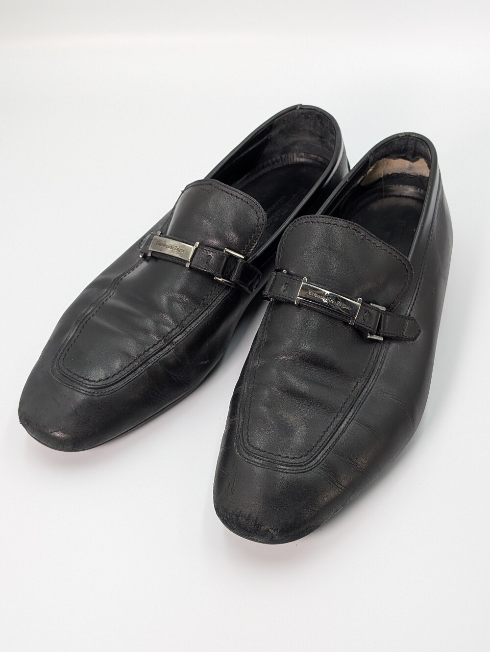 Ermenegildo Zegna Black Leather Driving Loafer 11 US